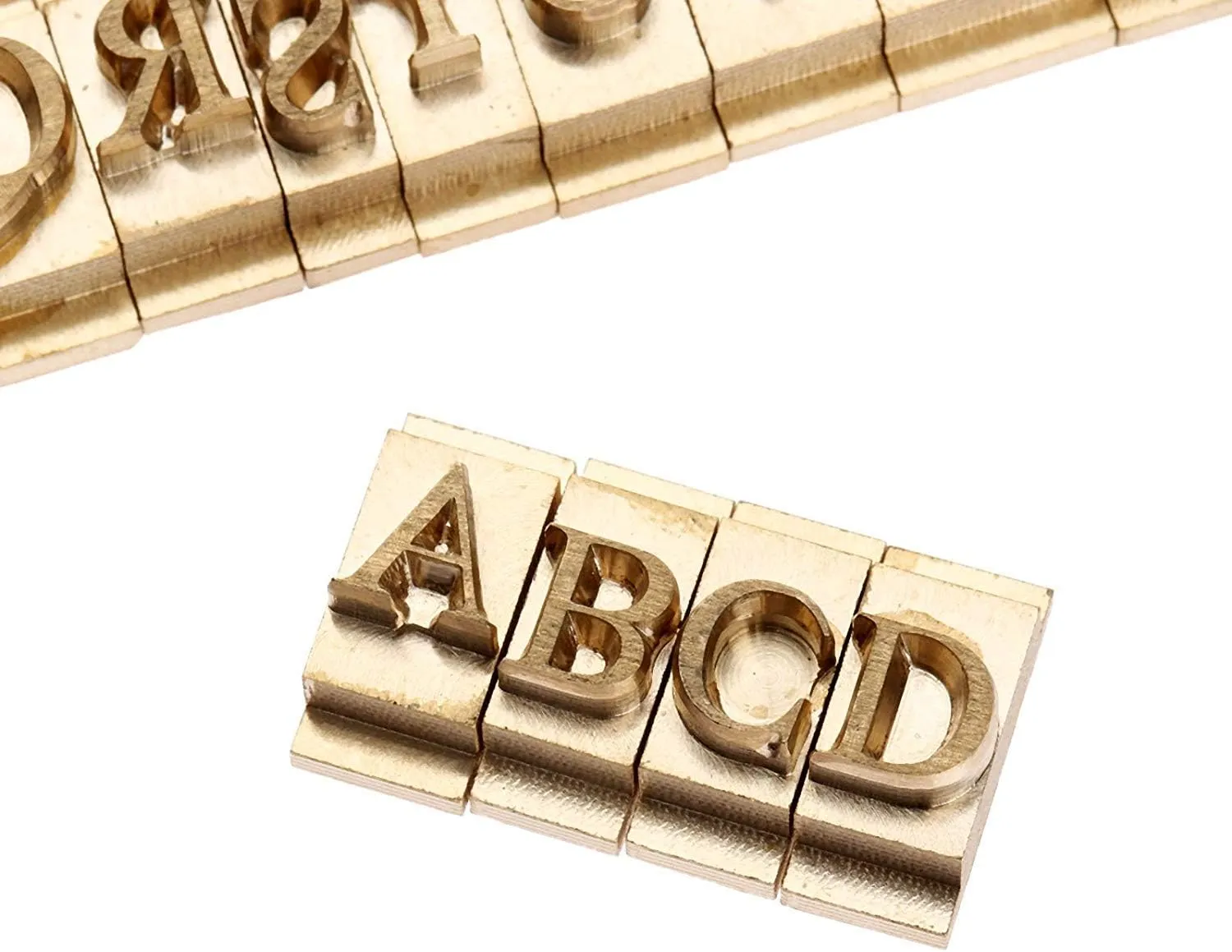 Brass Stamping Die Mold Flexible Letters Numbers Alphabets Symbols DIY Die Stamp Mold for Hot Foil Stamping Machine (Upper case Letter)