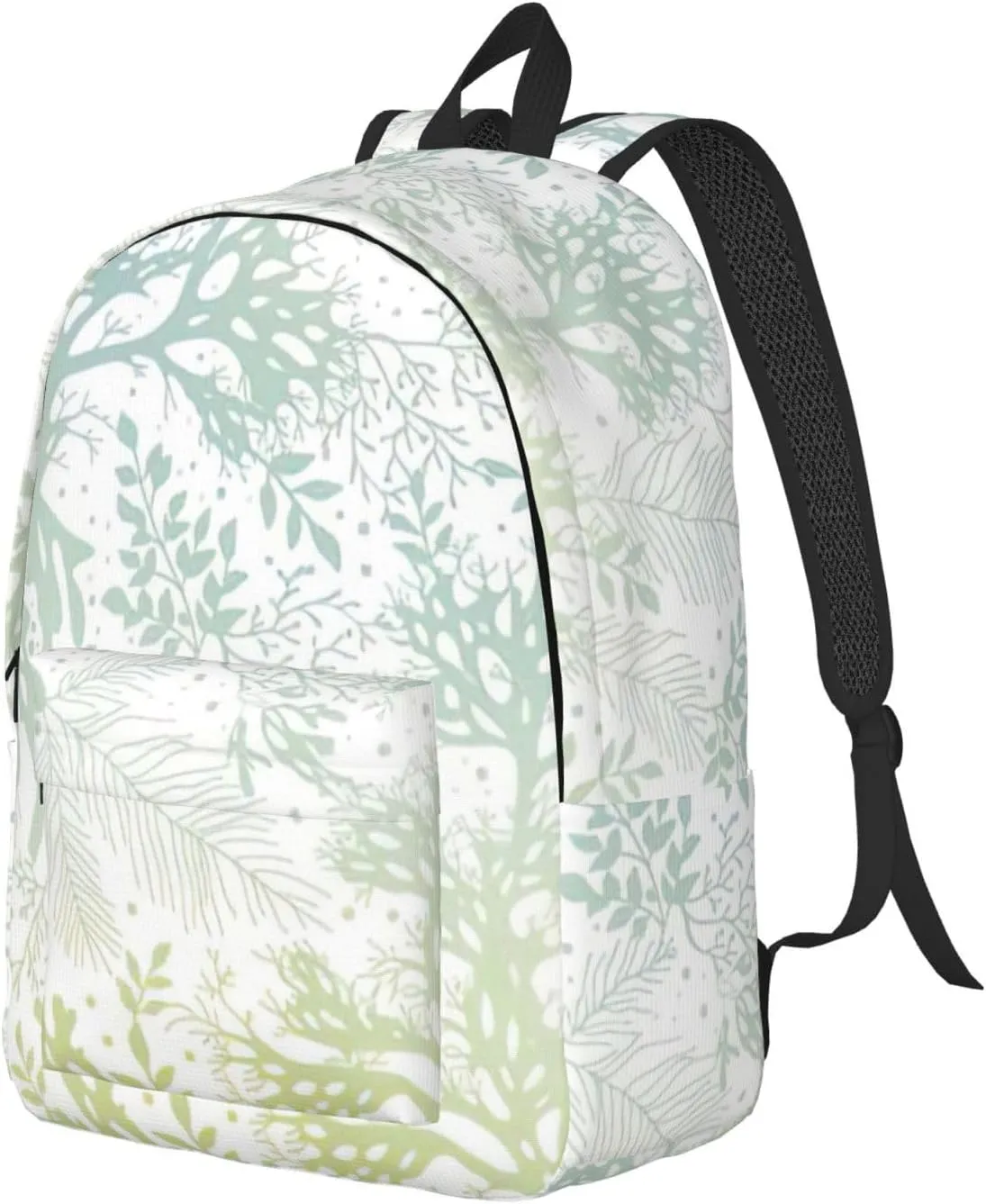 BREAUX Green Sea Blue Seaweed Canvas Casual Lightweight Duffel Bag, Fashion Duffel Bag, Unisex Travel Backpack, Medium, Black