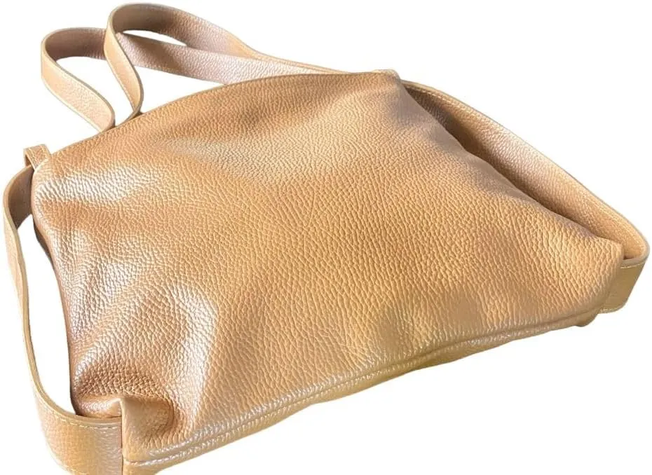 Bria Convertible Leather Backpack Purse - Soft Casual Travel Shoulder Bag