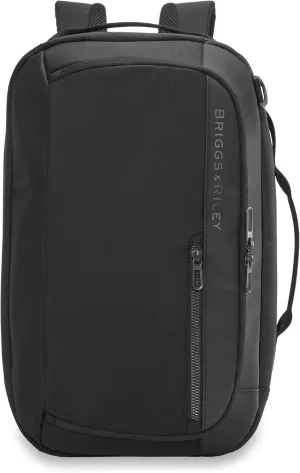 Briggs & Riley Convertible Backpack Duffle Bag - Carry On for Men & Women, Use for Travel, Gym, or Work, Overnight Weekend Luggage with Shoulder Strap, Laptop Compartment - ZDX Collection, Black