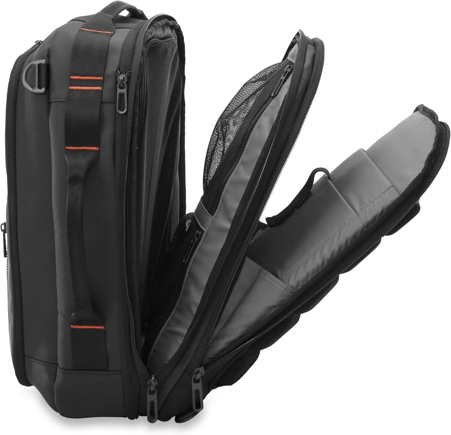 Briggs & Riley Convertible Backpack Duffle Bag - Carry On for Men & Women, Use for Travel, Gym, or Work, Overnight Weekend Luggage with Shoulder Strap, Laptop Compartment - ZDX Collection, Black