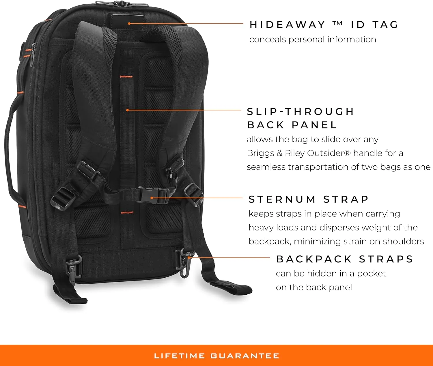 Briggs & Riley Convertible Backpack Duffle Bag - Carry On for Men & Women, Use for Travel, Gym, or Work, Overnight Weekend Luggage with Shoulder Strap, Laptop Compartment - ZDX Collection, Black