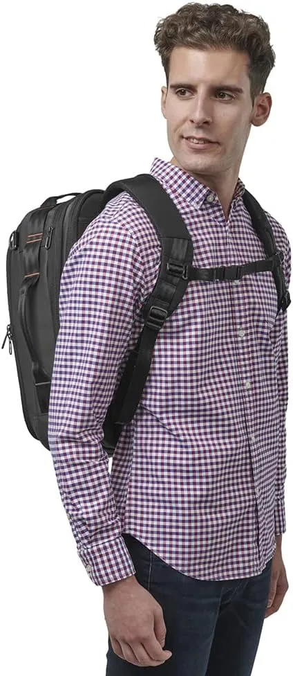 Briggs & Riley Convertible Backpack Duffle Bag - Carry On for Men & Women, Use for Travel, Gym, or Work, Overnight Weekend Luggage with Shoulder Strap, Laptop Compartment - ZDX Collection, Black