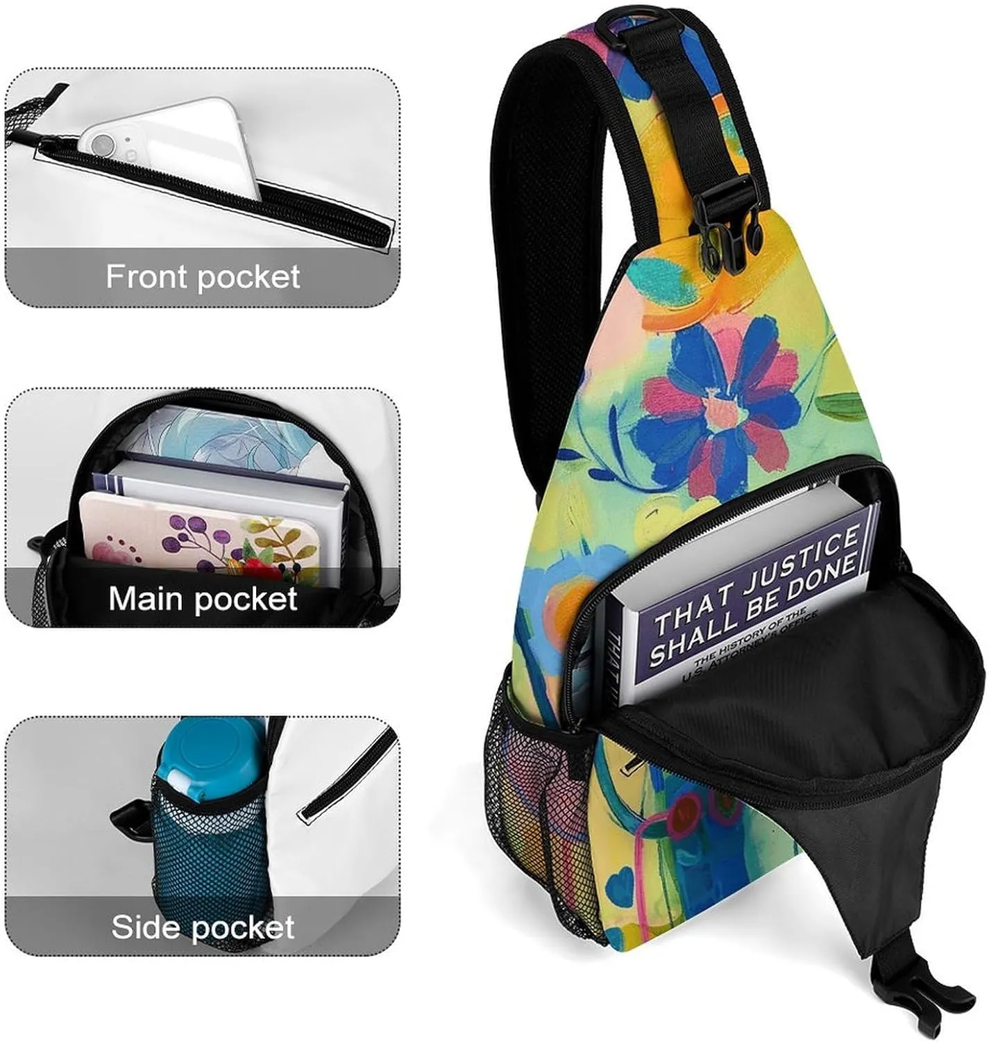Bright Light Yellow Sling Bag Crossbody Bags Cross Body Bag Fanny Packs Chest Bags Sling Purses for Travel