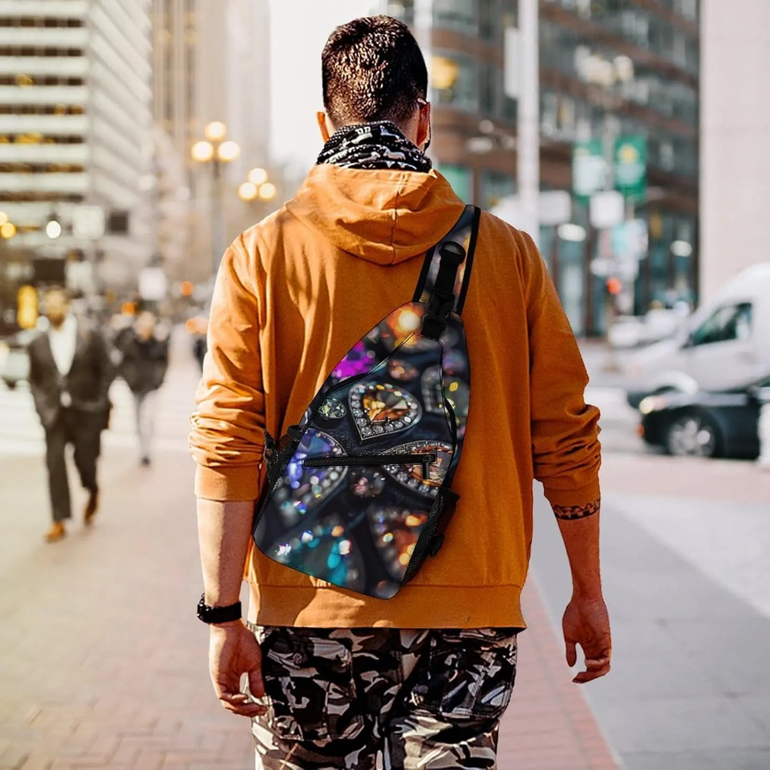 Bright Light Yellow Sling Bag Crossbody Bags Cross Body Bag Fanny Packs Chest Bags Sling Purses for Travel
