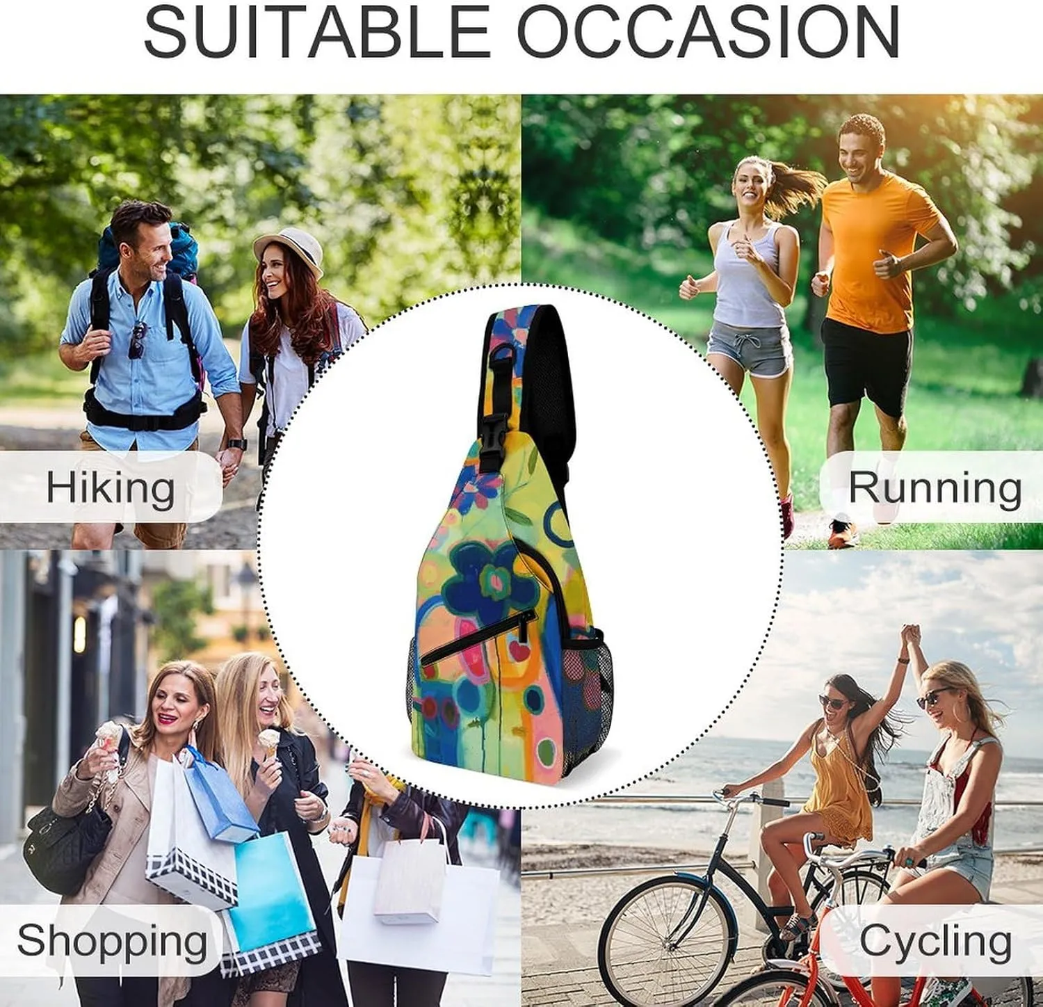 Bright Light Yellow Sling Bag Crossbody Bags Cross Body Bag Fanny Packs Chest Bags Sling Purses for Travel