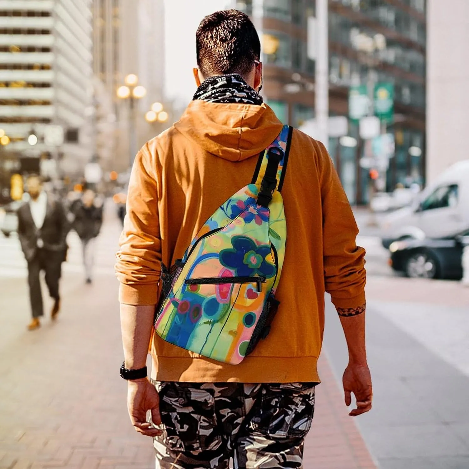 Bright Light Yellow Sling Bag Crossbody Bags Cross Body Bag Fanny Packs Chest Bags Sling Purses for Travel
