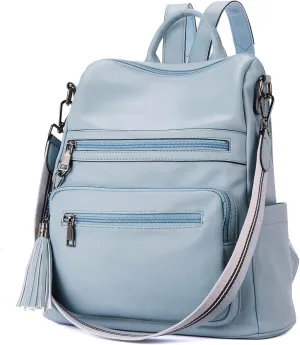 BROMEN Backpack Purse for Women Fashion Leather Designer Travel Large Ladies Shoulder Bags