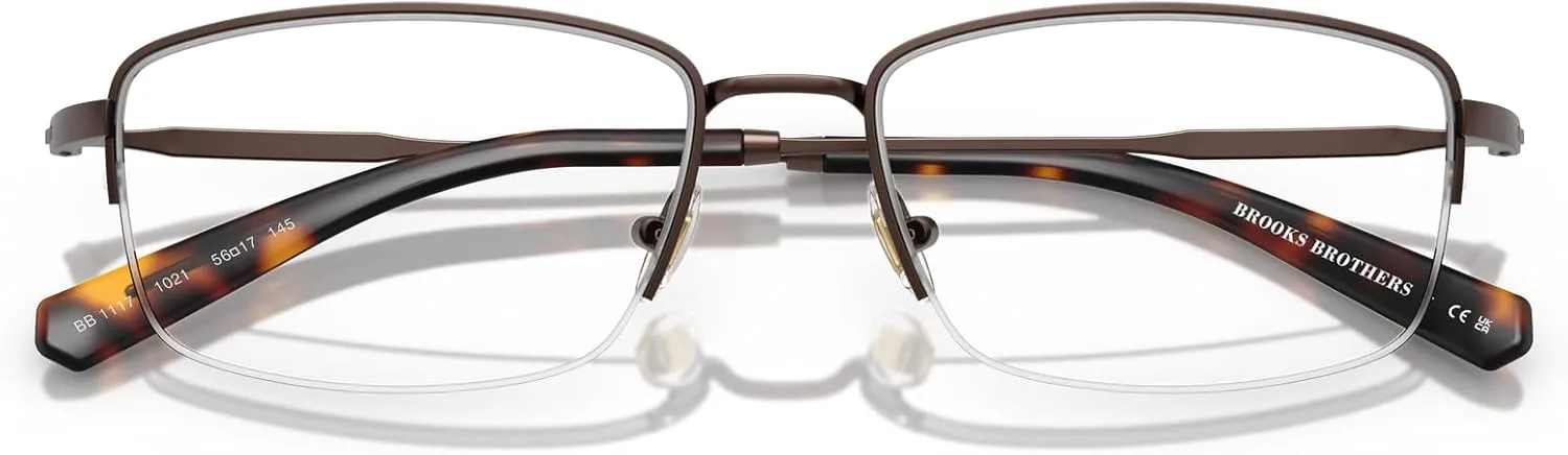 Brooks Brothers Men's Bb1117 Oval Prescription Eyewear Frames