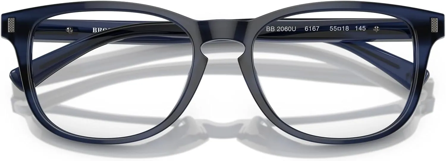 Brooks Brothers Mens BB2060u Universal Fit Rectangular Prescription Eyewear Frames
