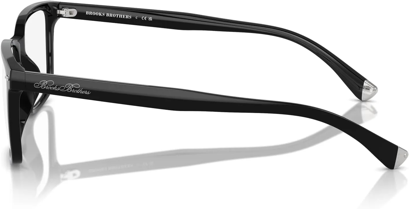 Brooks Brothers Men's Bb2064u Universal Fit Rectangular Prescription Eyewear Frames