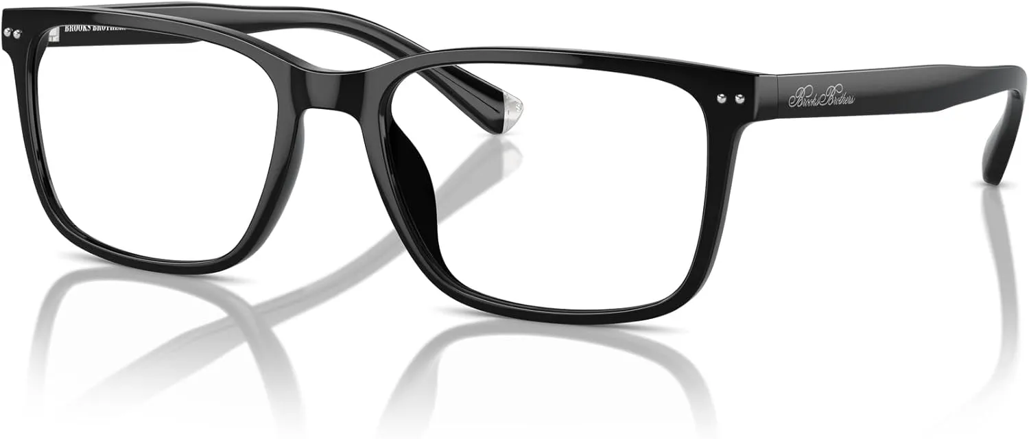 Brooks Brothers Men's Bb2064u Universal Fit Rectangular Prescription Eyewear Frames