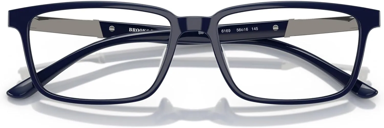 Brooks Brothers Men's Bb2070u Universal Fit Rectangular Prescription Eyewear Frames