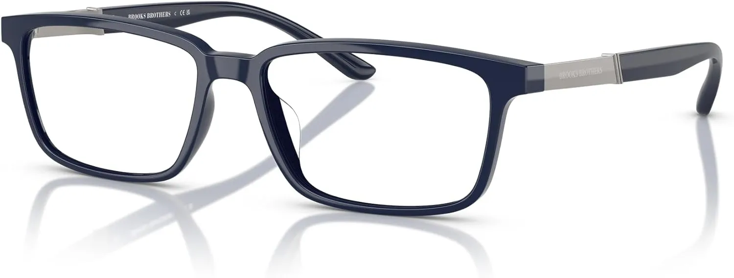 Brooks Brothers Men's Bb2070u Universal Fit Rectangular Prescription Eyewear Frames