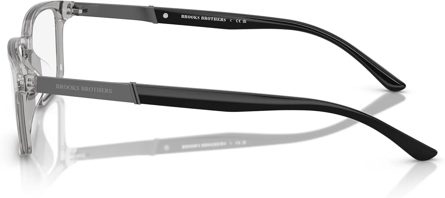 Brooks Brothers Men's Bb2070u Universal Fit Rectangular Prescription Eyewear Frames