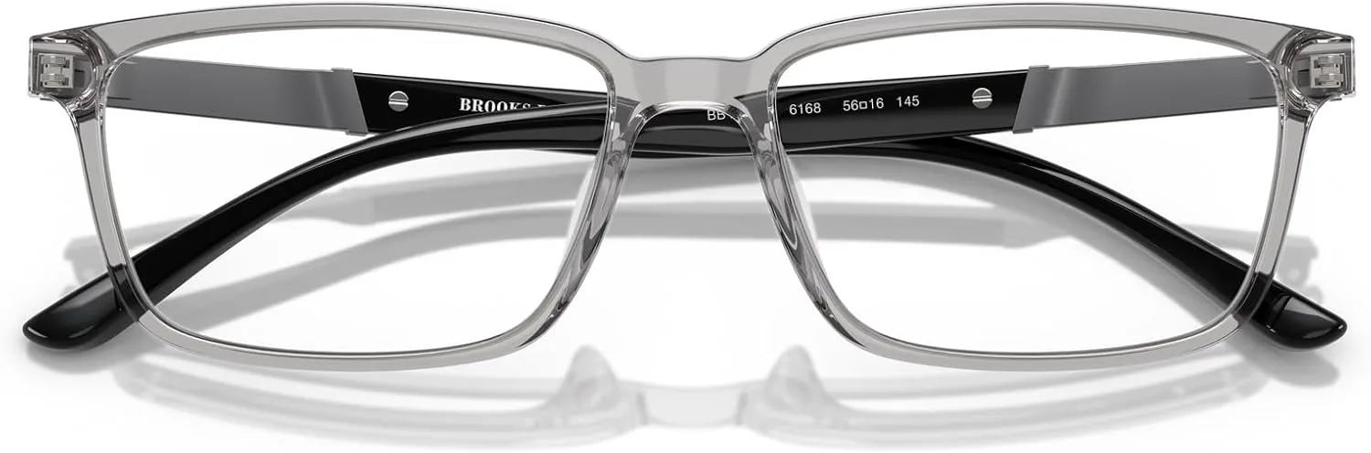 Brooks Brothers Men's Bb2070u Universal Fit Rectangular Prescription Eyewear Frames