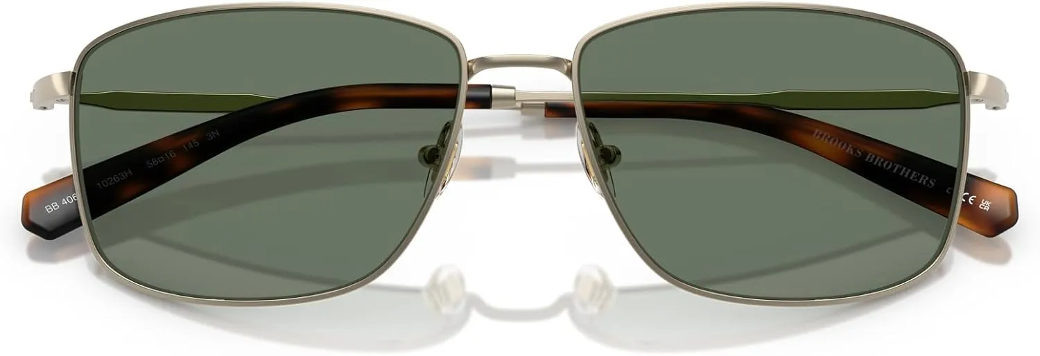 Brooks Brothers Men's Bb4069 Rectangular Sunglasses