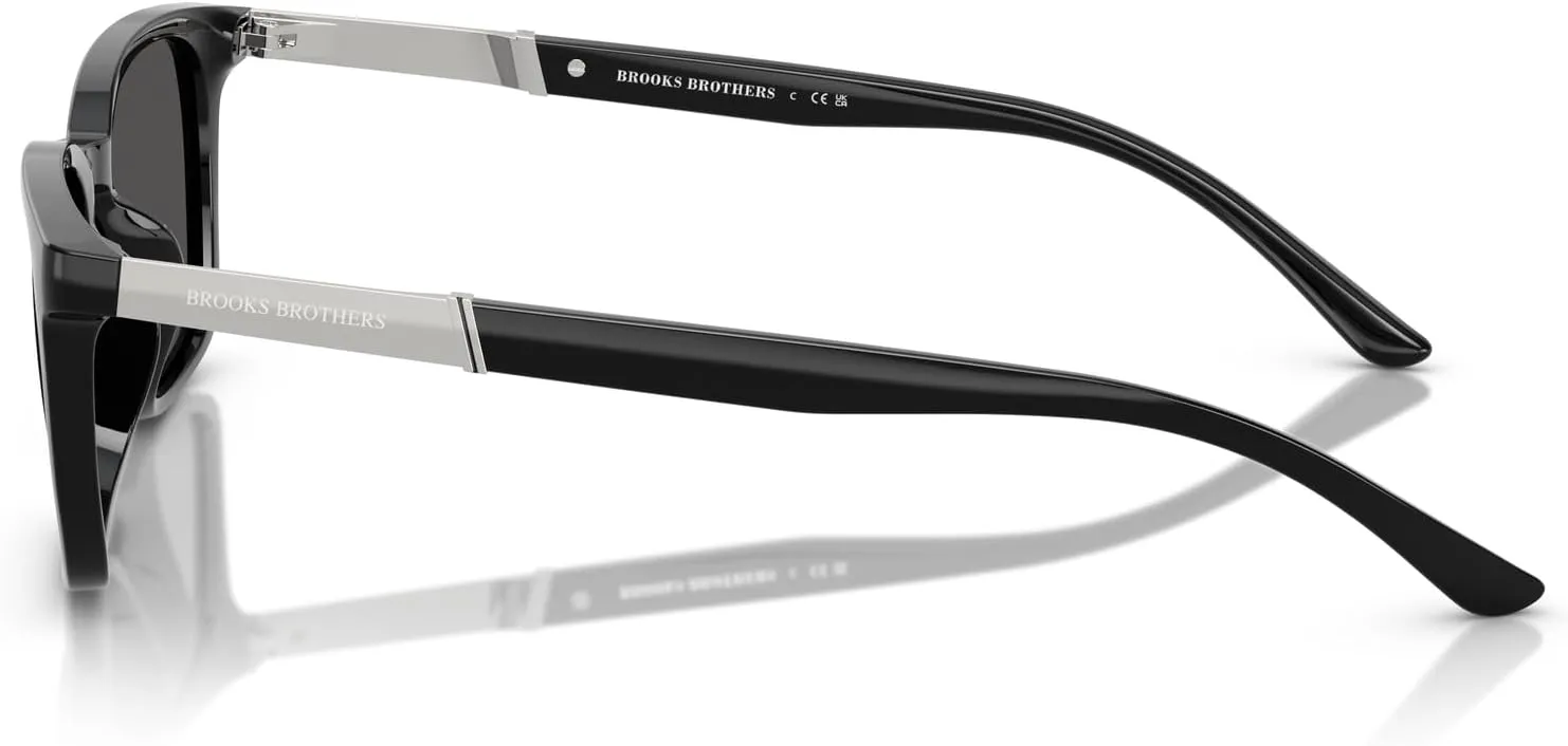 Brooks Brothers Men's Bb5054u Universal Fit Rectangular Sunglasses