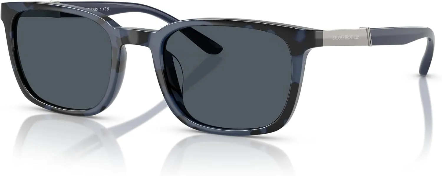 Brooks Brothers Men's Bb5054u Universal Fit Rectangular Sunglasses
