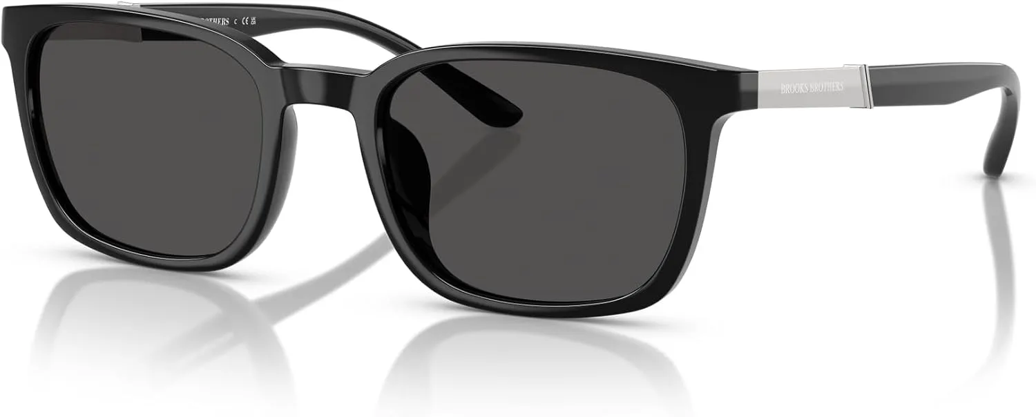 Brooks Brothers Men's Bb5054u Universal Fit Rectangular Sunglasses
