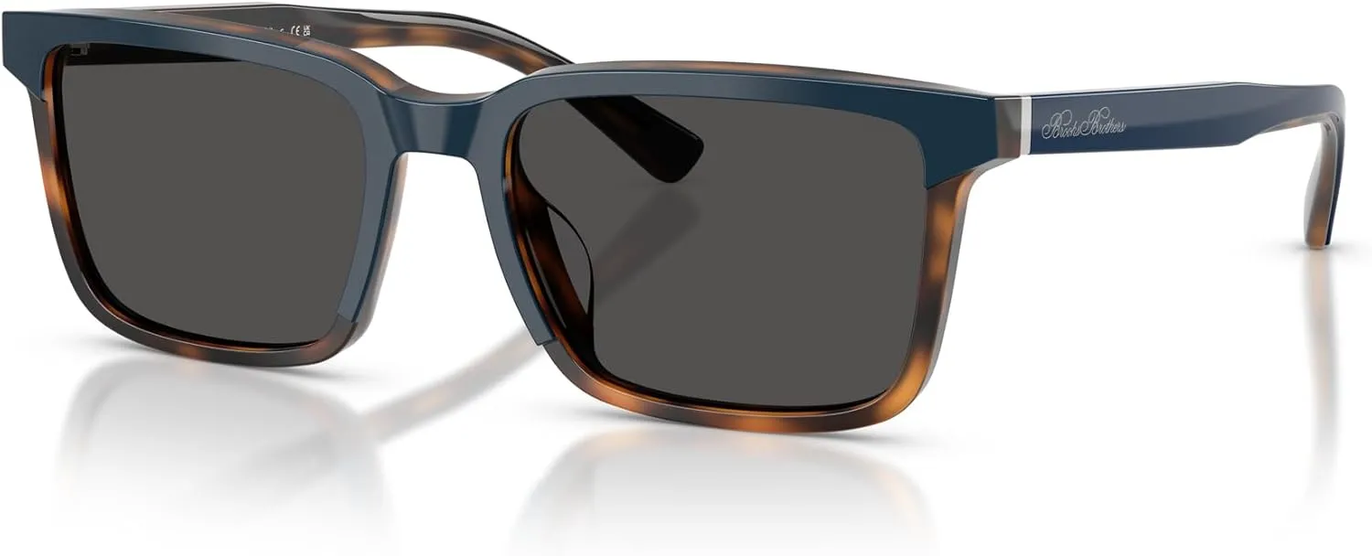 Brooks Brothers Men's Bb5058u Universal Fit Rectangular Sunglasses