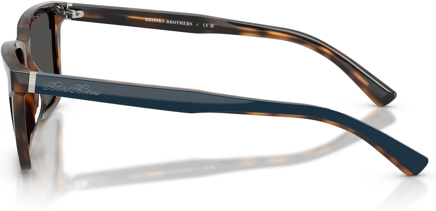 Brooks Brothers Men's Bb5058u Universal Fit Rectangular Sunglasses
