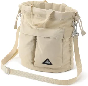 Bucket Bag for Women Super Lightweight Tote Handbag Nylon Crossbody Bag Drawstring Hobo for Travel Hiking Music Festival