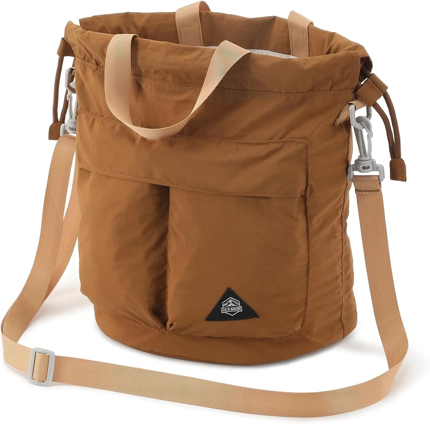 Bucket Bag for Women Super Lightweight Tote Handbag Nylon Crossbody Bag Drawstring Hobo for Travel Hiking Music Festival