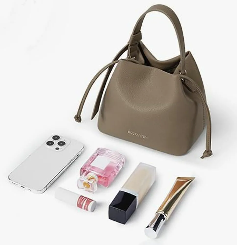 Bucket Bags Drawstring Handbags Women 2025 Spring Trendy Shoulder Crossbody Purses Top Handle Tote with Removeable Strap