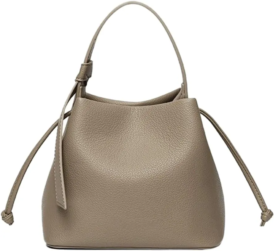 Bucket Bags Drawstring Handbags Women 2025 Spring Trendy Shoulder Crossbody Purses Top Handle Tote with Removeable Strap