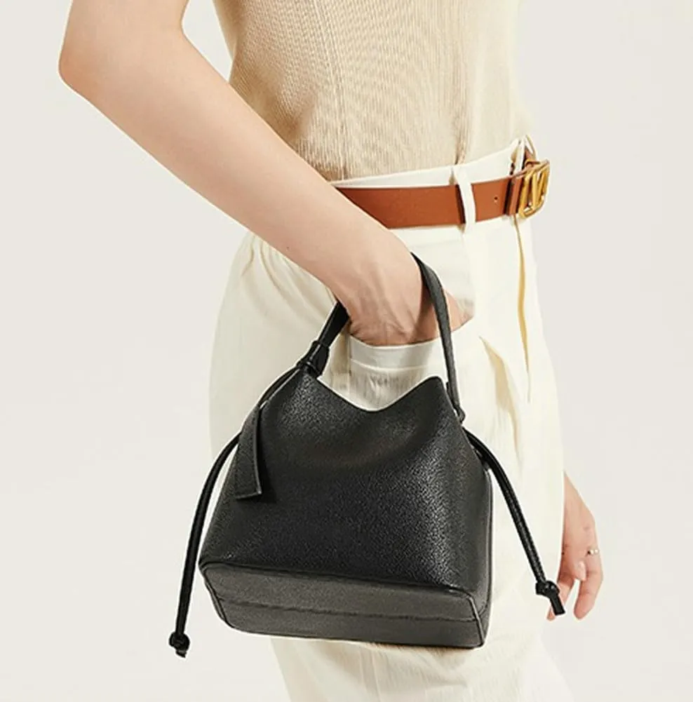 Bucket Bags Drawstring Handbags Women 2025 Spring Trendy Shoulder Crossbody Purses Top Handle Tote with Removeable Strap