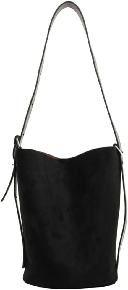Bucket Bags Purse for Women Matte Leather Shoulder Bag Vintage Hobo Bag Crossbody Bag Slouchy Tote Handbag
