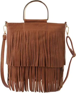 Buddy Handbag Women Rivet Shell Bag Fashion Tassel Shoulder Crossbody Bag Chic Tote Purse