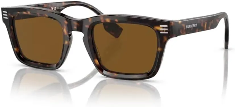 BURBERRY BE4403 Rectangle Sunglasses for Men   BUNDLE With Designer iWear Complimentary Eyewear Kit