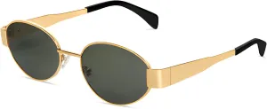 BUTABY Retro Oval Sunglasses for Women Men Designer Trendy Sun Glasses Classic Shades UV400 Protection