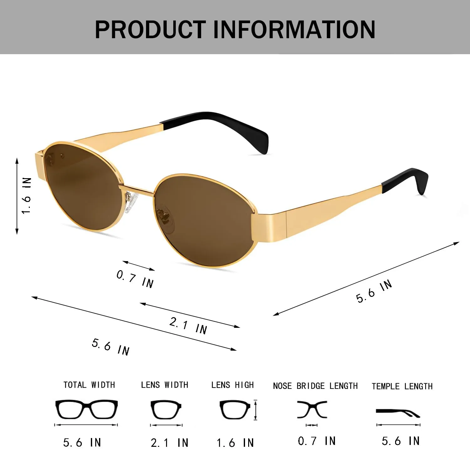 BUTABY Retro Oval Sunglasses for Women Men Designer Trendy Sun Glasses Classic Shades UV400 Protection
