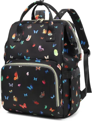 Butterfly Laptop Backpack for Women Men, 15.6 inch College School Backpack Bookbag for Work/School/Travel/Business