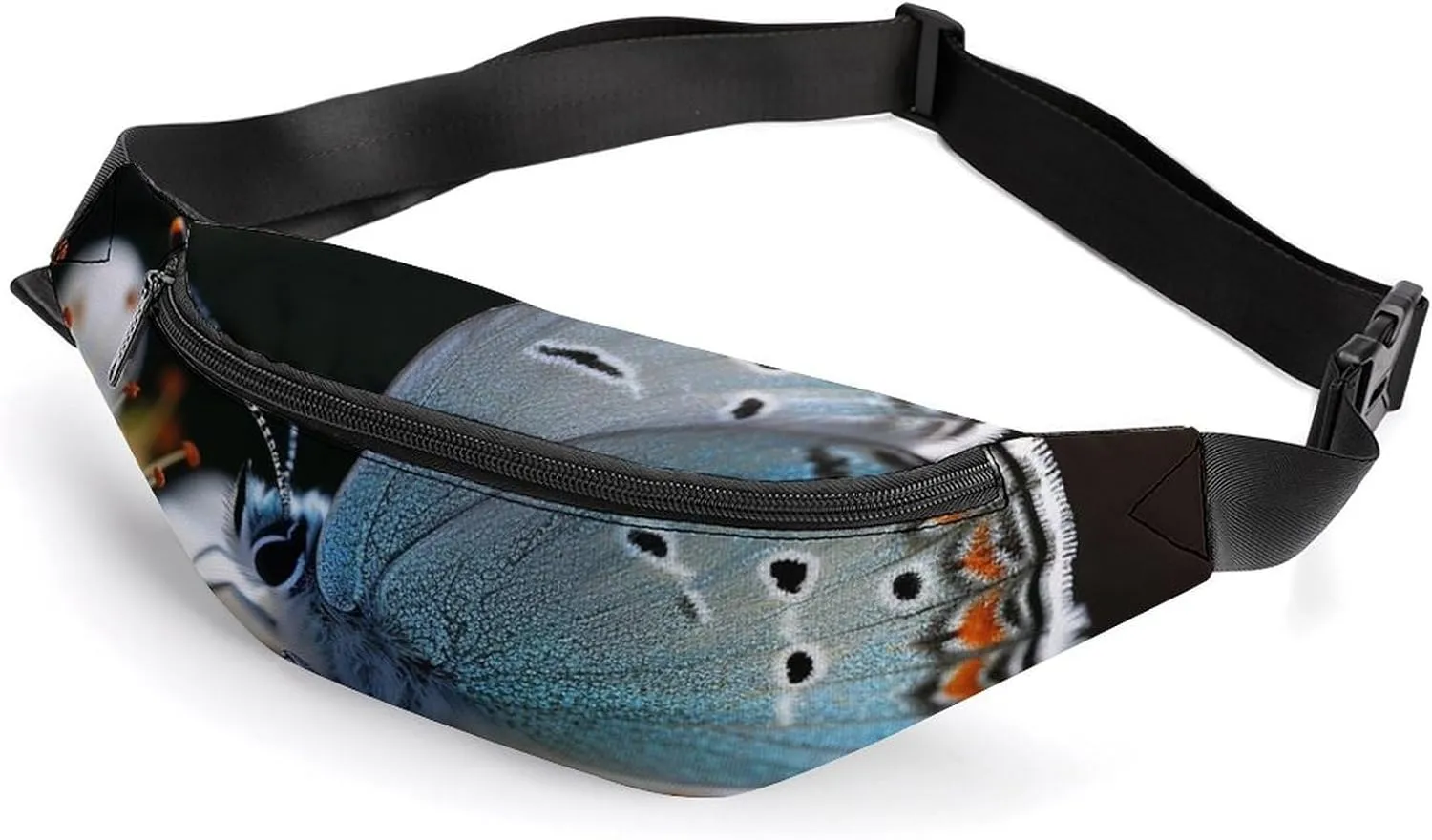 Butterfly Lingering on Flower Fanny Pack for Women Men Waist Bag Waterproof Belt Bag with Adjustable Strap