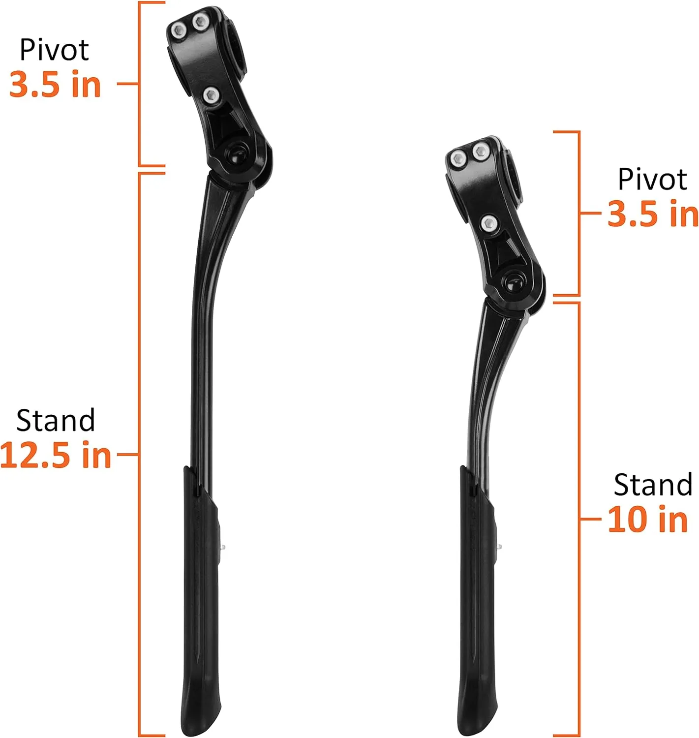BV Bike Kickstand - Alloy Adjustable Height Rear Side Bicycle Kick Stand, for 24" - 28" Mountain Bike/Road Bike/BMX/MTB