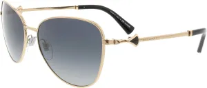 Bvlgari Women's BV6097KB Sunglasses Pink Gold Plated/Polar Grey Gradient 57mm