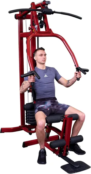 by Body-Solid (BFMG30) Multi-Station Single Weight Stack Home Gym Machine, Arm & Leg Strength Training Functional Exercise, Red