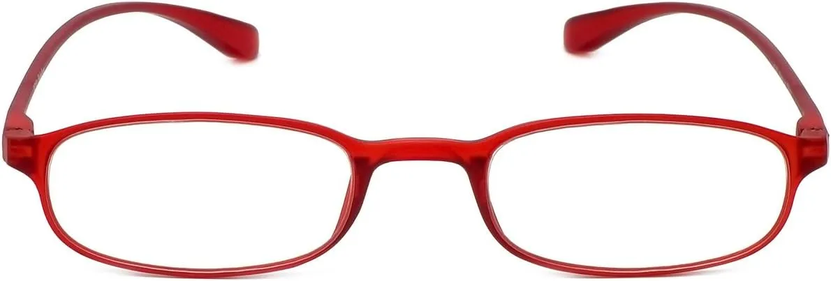 Calabria 718 Flexie Oval Reading Glasses Men/Women Bendable Single Power Readers Flexible Lightweight Durable TR 90 Frame