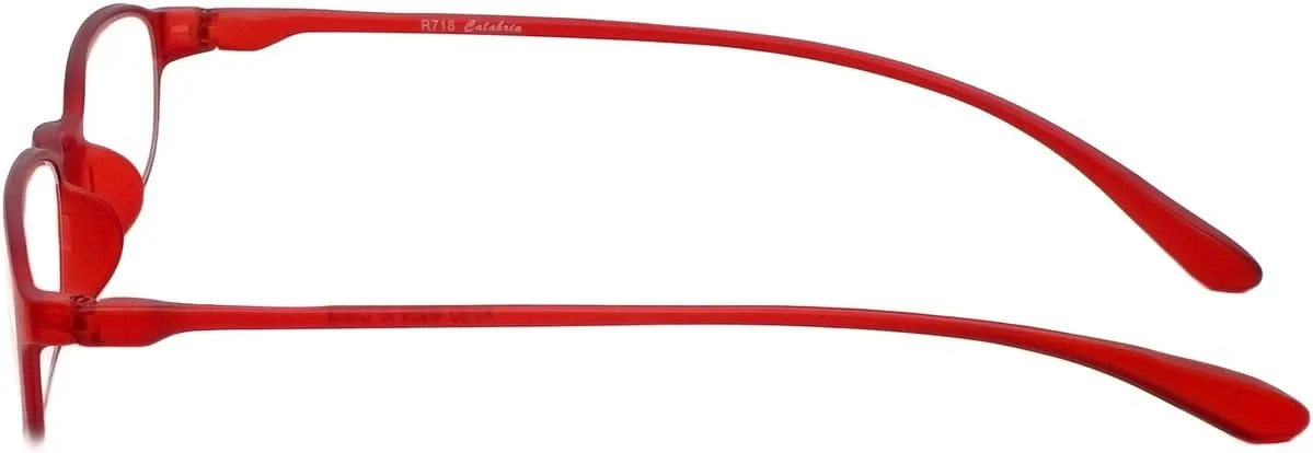 Calabria 718 Flexie Oval Reading Glasses Men/Women Bendable Single Power Readers Flexible Lightweight Durable TR 90 Frame