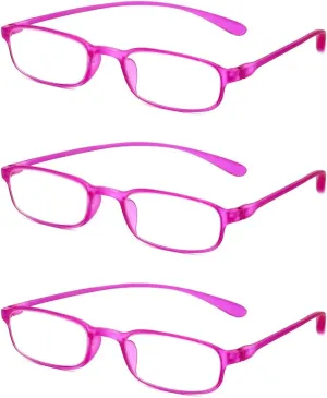 Calabria 718 Flexie Oval Reading Glasses Men/Women Bendable Single Power Readers Flexible Lightweight Durable TR 90 Frame