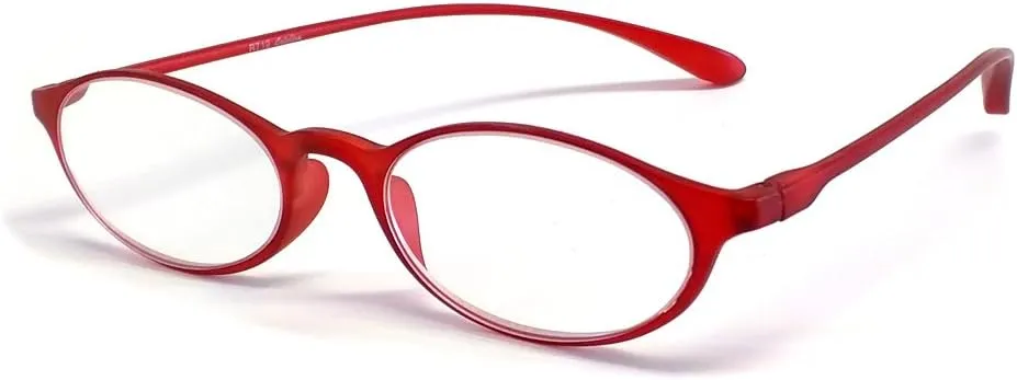 Calabria 719 Flexie Oval Flexible Reading Glasses Men Women Trendy Bendable Readers Lightweight TR 90 Frame Durable Eyeglass