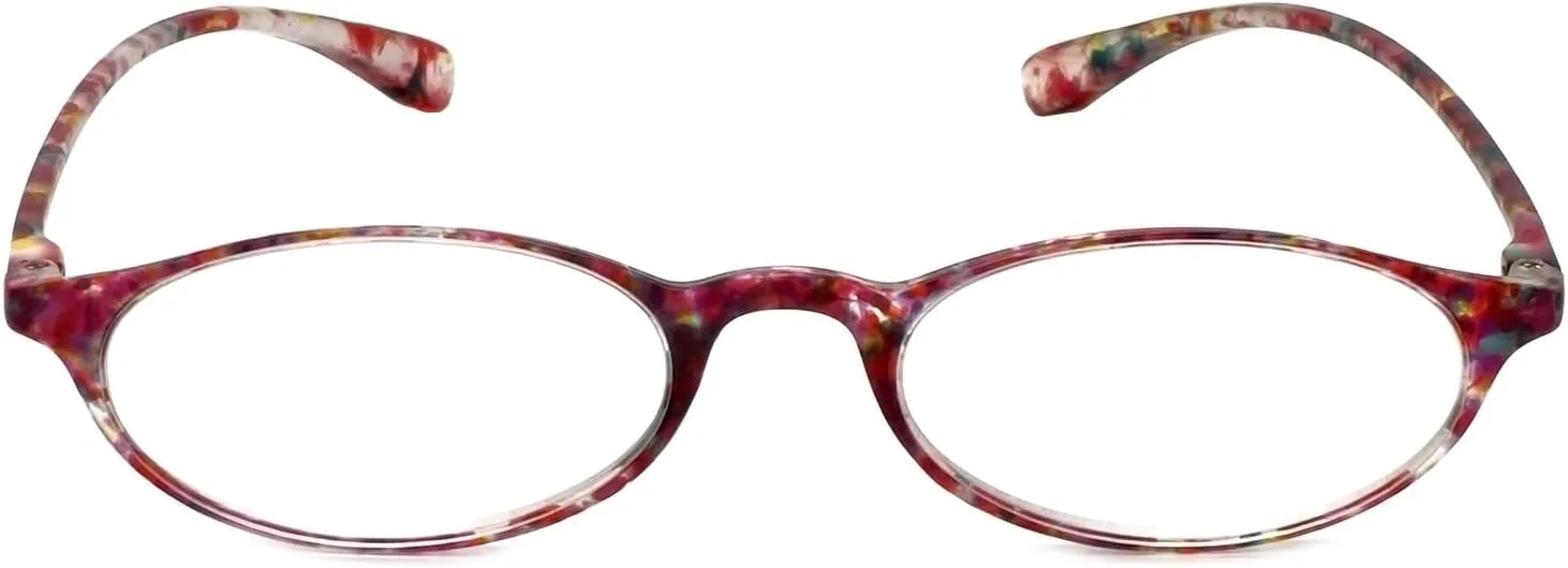 Calabria 719 Flexie Oval Flexible Reading Glasses Men Women Trendy Bendable Readers Lightweight TR 90 Frame Durable Eyeglass