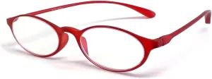 Calabria 719 Flexie Oval Flexible Reading Glasses Men Women Trendy Bendable Readers Lightweight TR 90 Frame Durable Eyeglass