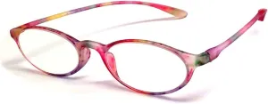 Calabria 719 Flexie Oval Flexible Reading Glasses Men Women Trendy Bendable Readers Lightweight TR 90 Frame Durable Eyeglass