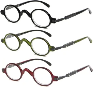 Calabria R314/R501S Round Metal Reading Glasses Men Women Professor Eyeglasses Vintage Readers Classic Stylish Retro Fashion