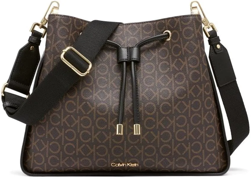 Calvin Klein Fay Drawstring Adjustable Hobo